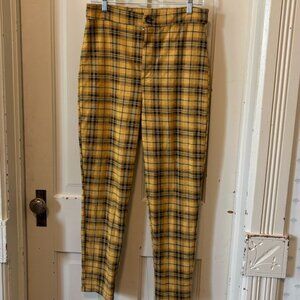 Forever 21 | Soft Plaid Pants - Yellow - L